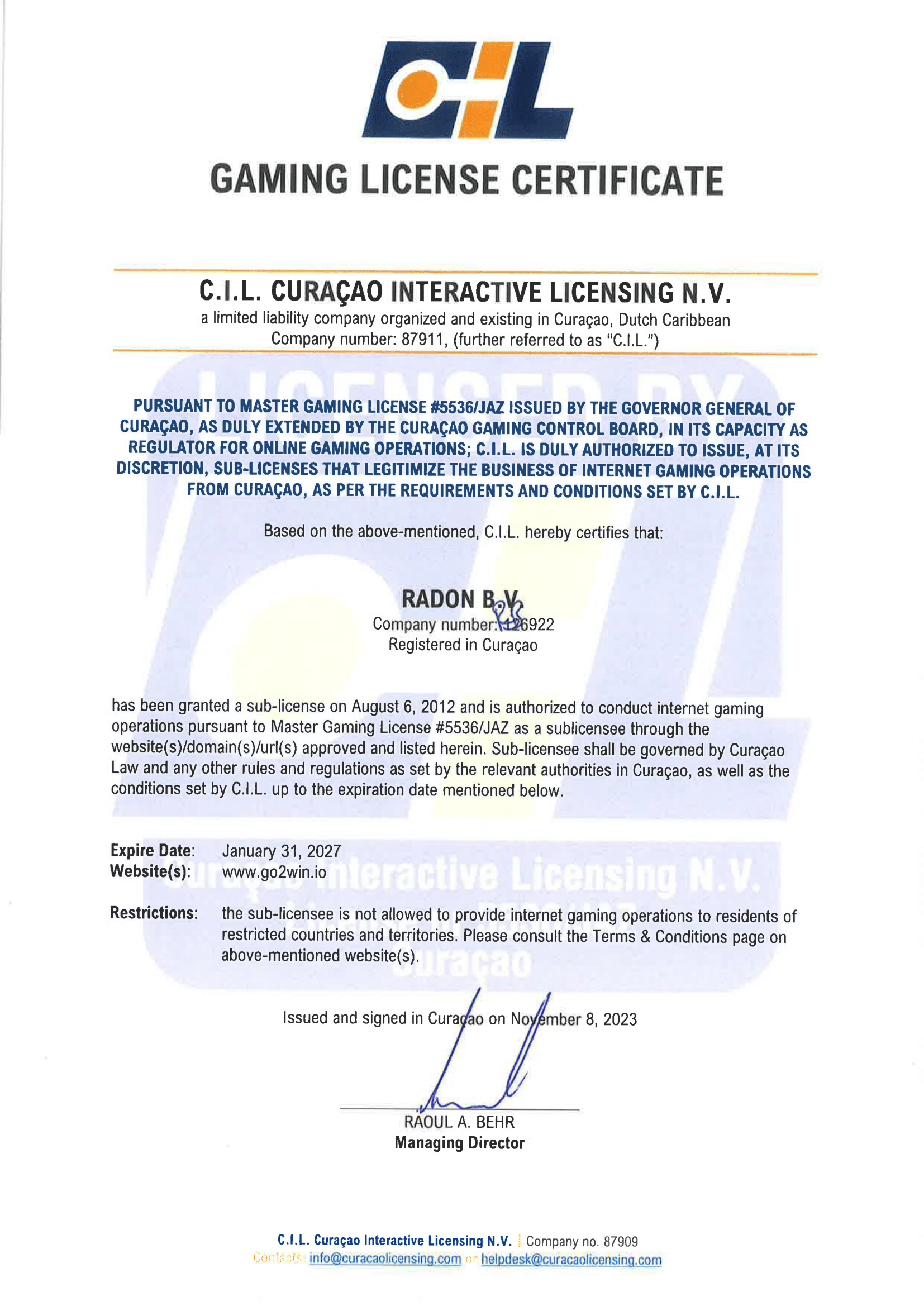 License